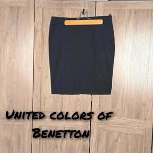 United colors of Benetton womens pencil stretchy black skirt